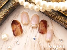 ファストネイル 立川店(FAST NAIL)/大人ベージュのマーブル