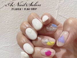 カラフル×whiteアシメ