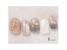 アイネイルズ 横浜EAST店(I-nails)/ニュアンスミラークリスマス