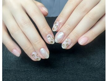 アモールビューティー 新宿店(Amor Beauty)/定額シンプル フラワーネイル