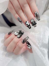 地雷系×フレンチガーリーネイル