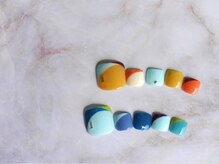 ネイルサロン ブリオン(Nail Salon Bullion)/カラフル変形フレンチフット