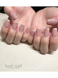 くすみpink×magnetフレンチ