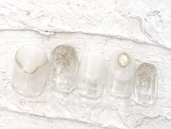 ネイルメゾン 池袋店(NAIL MAISON)/ホワイト塗りかけ¥5800