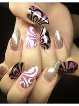 ネイルサロン アイル(nail salon i’ll)/ミラー &nbsp;ウォーターマーブル風☆