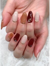秋色ネイル