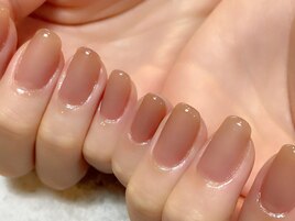 マットワンカラーに先端ツヤ♪