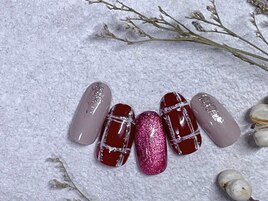 1.2月定額B チェックネイル