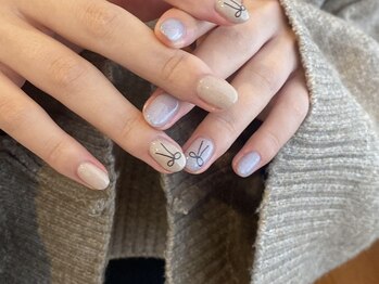 アルナイズネイル(Arnaiz nail)/ワイヤーリボンネイル×砂ジェル