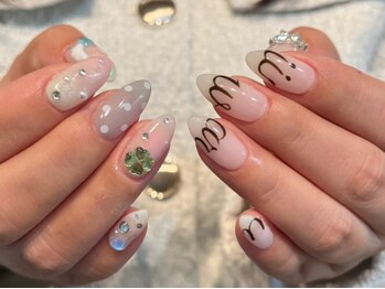 筆記体ネイル