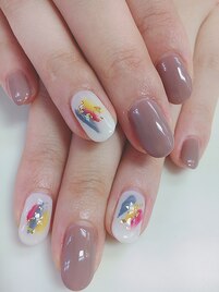 塗りかけネイル