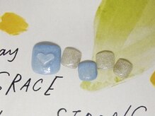 ネイルライフ(NailLife)/水色クリアハート