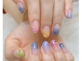 カラーグラデ×ヨーヨー/花火