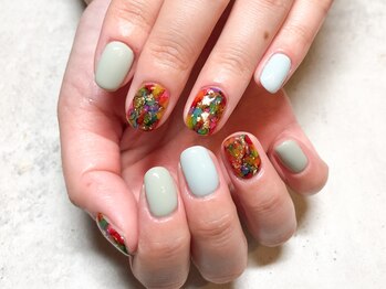 プルメリア(Plumeria)/【ハンド】ニュアンス×インク