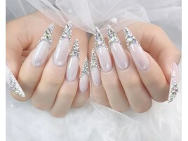 キラキラ、フレンチネイル