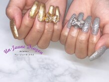 アン ジョーヌドラゴ/【自爪ネイル】リボンネイル