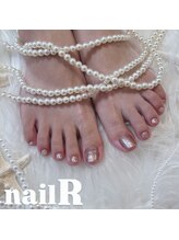 ネイルアール(nail R)/ワンカラーフットネイルです♪