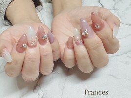 押し花＆逆グラデーション