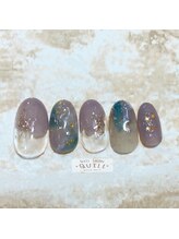 ネイルサロン クイル(QUILL)/10月砂ジェル（３）