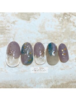 ネイルサロン クイル(QUILL)/10月砂ジェル(3)