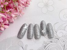 ネイルサロン&スクール ジーナ(GINA)/シルバーラメネイル