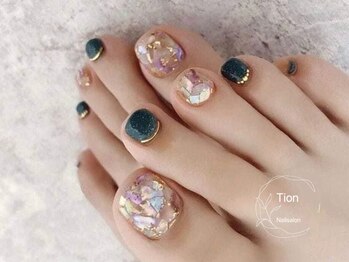 ティオン 川崎店(Tion)/オンブレフレンチ・冬ネイル