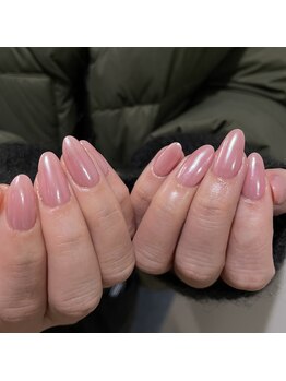 アイネイルトゥー 小倉(ai nail two)/ワンカラー＋オーロラネイル