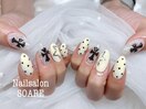 レース×ドットネイル