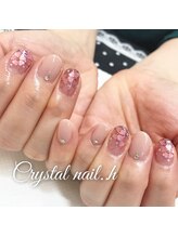 クリスタルネイル ゆめタウン博多店(CRYSTAL NAIL)/ハートホログラムフラワーネイル