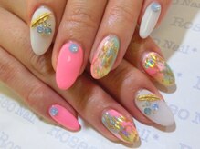 ネイルサロン ロゼオ(Nail salon Roseo)/■渋谷>6990円Set/ターコイズ