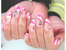 爪ソウシャイン(爪 SO SHINE)/ピンク★白★ゴールド