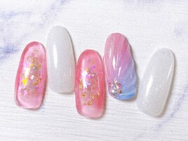 人魚の鱗ネイル