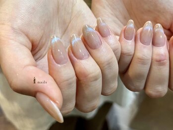アイネイルズ 渋谷店(I nails)/【Kana.y】マグネットフレンチ青