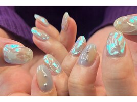水色ぷっくりニュアンス