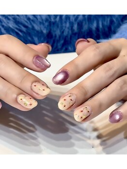ドラマティークネイル(Dramatique Nail)/押し花×マグネット