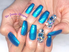【自爪ネイル】ブルーネイル