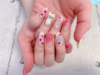 ネイル ビューティーマジック 葛西本店/3D猫デザインネイル