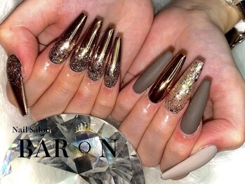 バロン 心斎橋店(BARON)/秋っぽブラウンネイル
