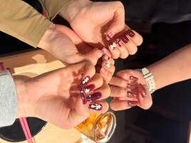 【スカルプ】ボルドー×クロム