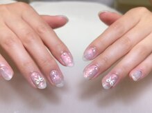 ピピーネイルズ 新宿(PIPPY NAILS)/リボン＋フラッシュ