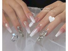 バラ 熊本店(VALLA)/ホワイトグラデ×埋めつくし☆