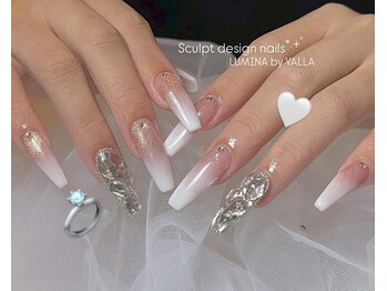 ホワイトグラデ×埋めつくし☆