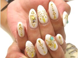 アクセNAIL/フェザー&ターコイズ