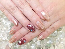 ◆華奢なビジューネイル◆