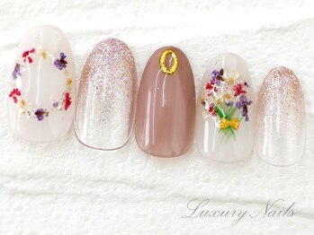 ラグジュアリーネイルズ アカバネ(Luxury Nails Akabane)/キュート*押し花ブーケ