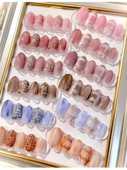 ボガスティーズネイル 鶴見店/上品ツイード or チェックネイル