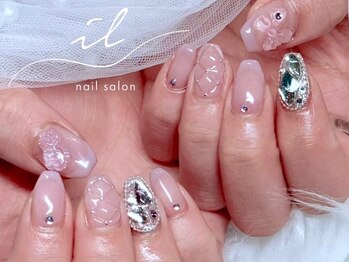 イル 神戸店/キルティング×フレンチネイル