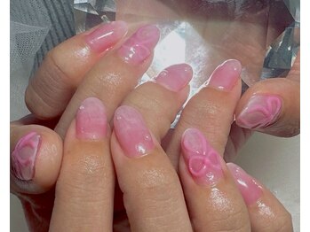 ジェー エス シー ネイル(J.S.C.nail)/リボンネイル/ニュアンス/大人