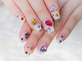 宝石ネイル/ワンホンネイル
