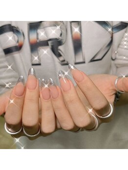 クイーンズビューティーサロン 歌舞伎町店(Queen's beauty salon)/ケア込みガラスフレンチ